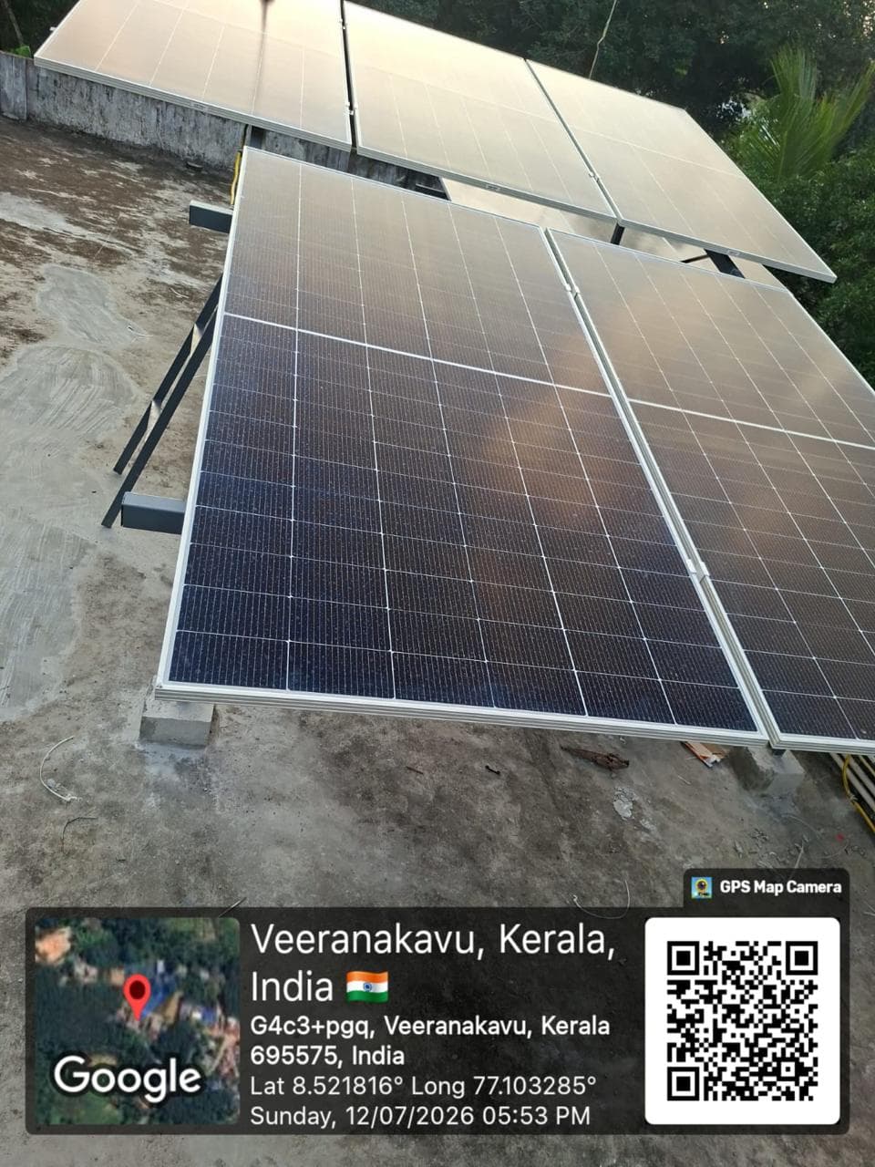 Completed rooftop solar energy project